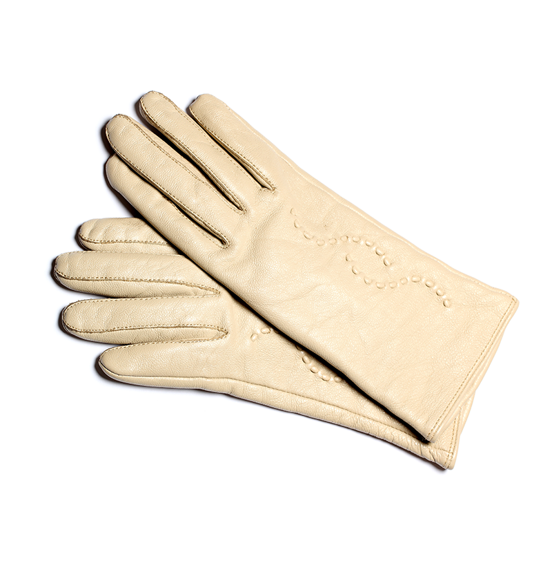 White Leather Gloves