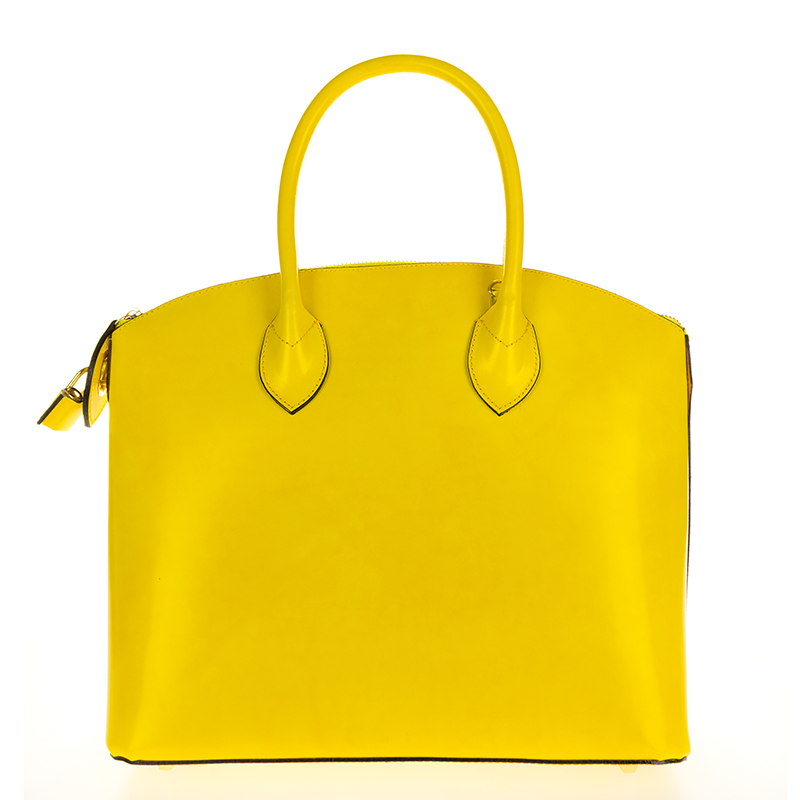 Sunshine Yellow Leather Satchel