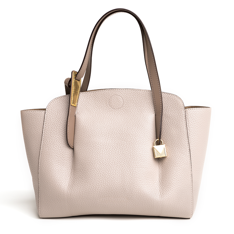 Soft Pink Medium Leather Shoulder Bag