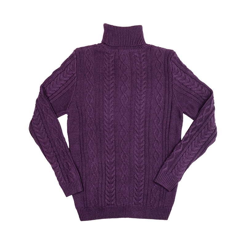 Oversize Cable-knit Turtleneck Sweater