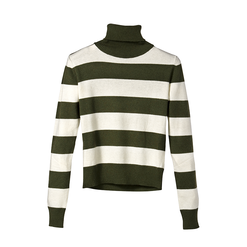 Striped Turtleneck Sweater